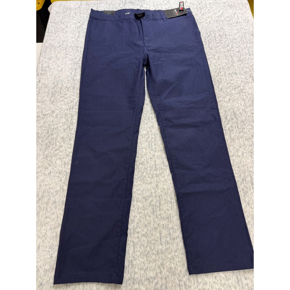 Galaxy by Harvic Mens Slim‎ Fit Stretch Chino Pants Navy Blue 34x30 MSSTP-100NV
